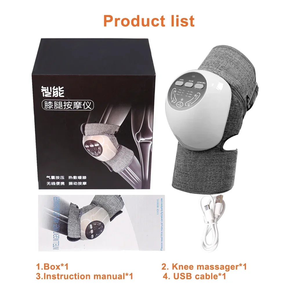 12 Mode Dual Channel Knee Massager for Relieving Fatigue Unblocking Tendons and Relaxing Muscles EMS Multifunctional Massager